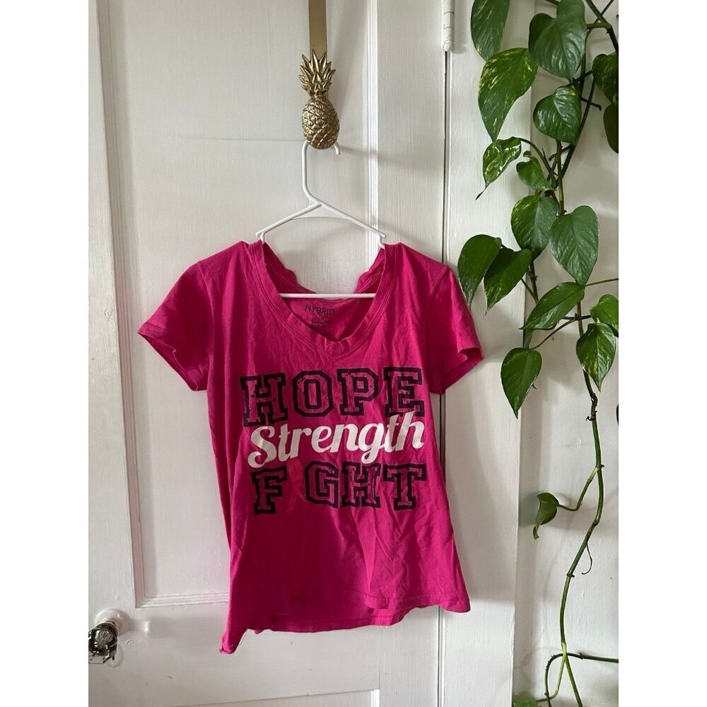 Hybrid Women’s size large Hope Strength Fight Shirt